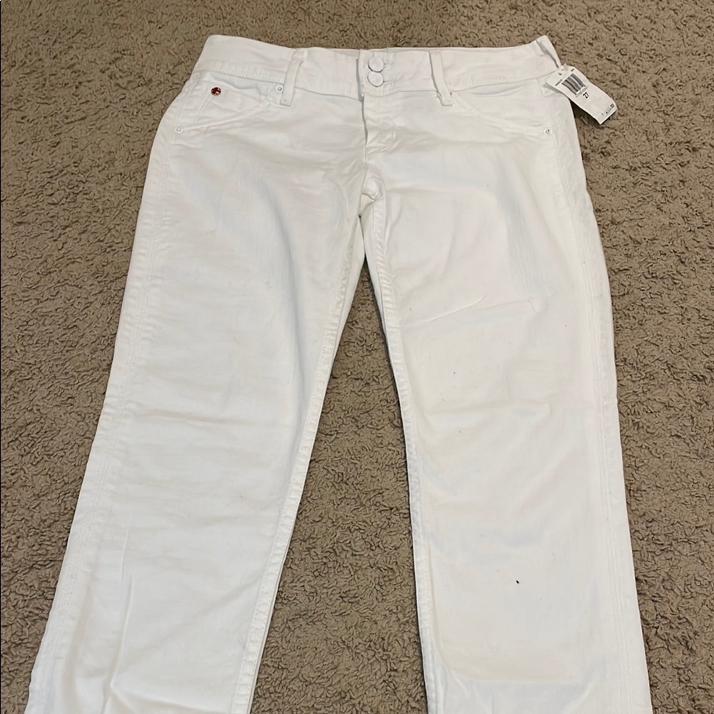 Hudson Mid Rise Collin Skinny Jean 5 Pocket 2 Back Flap Pockets White NWT 27 - Picture 5 of 10
